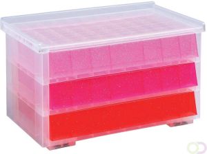 Really Useful Box juwelendoos transparant roze