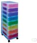 Really Useful Boxes van stevig kunststof | VindiQ Really Useful Box ladekast geassorteerde kleuren - Thumbnail 1