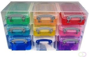 Really Useful Box ladekast met 9 boxxen transparant gekleurd
