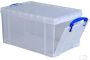 Really Useful Boxes van stevig kunststof | VindiQ Really Useful Box opbergdoos 1 6 liter transparant - Thumbnail 2