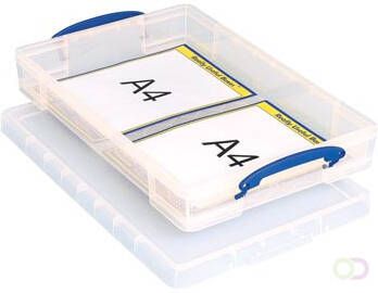 Really Useful Boxes transparante opbergdoos 10 l buitenft 520 x 340 x 85 mm binnenft 460 x 298 x 70 ...