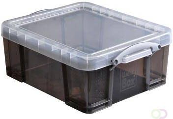 Really Useful Boxes van stevig kunststof | VindiQ Really Useful Box opbergdoos18 liter transparant gerookt