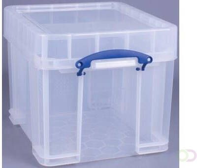 Really Useful Boxes van stevig kunststof | VindiQ Really Useful Box opbergdoos 35 liter XL transparant voor het opbergen van medium LP&apos;s