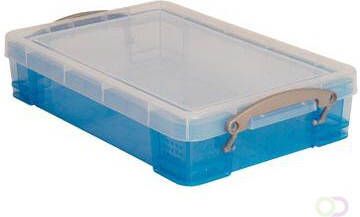 Really Useful Boxes van stevig kunststof | VindiQ Really Useful Box opbergdoos 4 liter transparant blauw