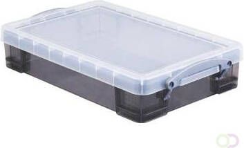 Really Useful Boxes van stevig kunststof | VindiQ Really Useful Box opbergdoos 4 liter transparant gerookt