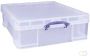 Really Useful Boxes van stevig kunststof | VindiQ Really Useful Box opbergdoos 70 liter transparant - Thumbnail 2