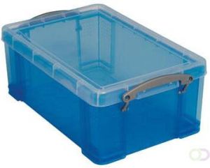 Really Useful Boxes van stevig kunststof | VindiQ Really Useful Box opbergdoos 9 liter transparant blauw