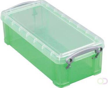 Really Useful Boxes van stevig kunststof | VindiQ Really Useful Box opbergdoos 9 liter transparant groen