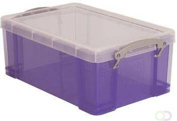 Really Useful Boxes van stevig kunststof | VindiQ Really Useful Box opbergdoos 9 liter transparant paars