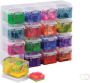 Really Useful Boxes van stevig kunststof | VindiQ Really Useful Box transparante muurkubus met 16 gekleurde opbergdozen van 0 14 liter - Thumbnail 1
