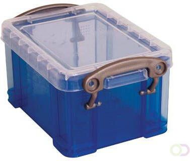 Really Useful Boxes van stevig kunststof | VindiQ Really Useful Box visitekaarthouder 0 3 liter transparant blauw