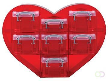 Really Useful Boxes Hartvormige opbergdoos RUB inhoud: rode dozen