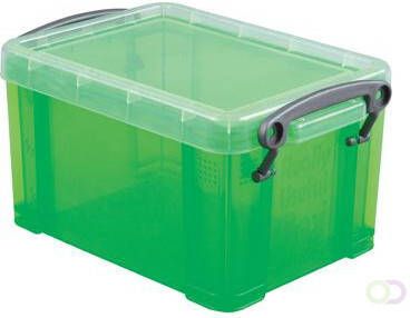 Really Useful Boxes transparante opbergdoos 0 7 l Groen