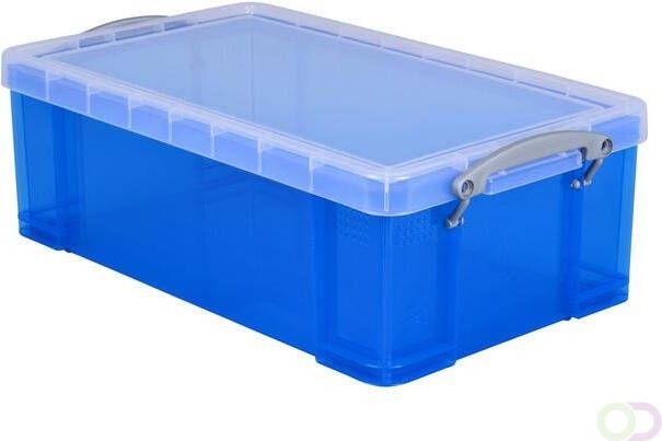 Really Useful Opbergbox 12 liter 465x270x150 mm transparant blauw