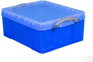 Really Useful Opbergbox 18 liter 480x390x200 mm transparant blauw