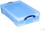 Really Useful Opbergbox 33 liter 710x440x165 mm transparant wit - Thumbnail 1