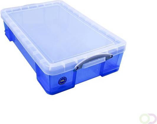 Really Useful Opbergbox 33 liter 710x440x165mm transparant blauw