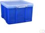 Really Useful Opbergbox 42 liter 520x440x310 mm transparant blauw - Thumbnail 1