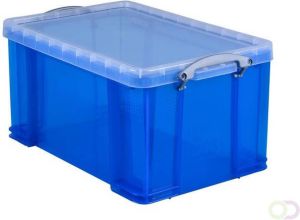 Really Useful Opbergbox 48 liter 600x400x315 mm transparant blauw