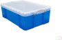 Really Useful Opbergbox 50 liter 710x440x230 mm transparant blauw - Thumbnail 1