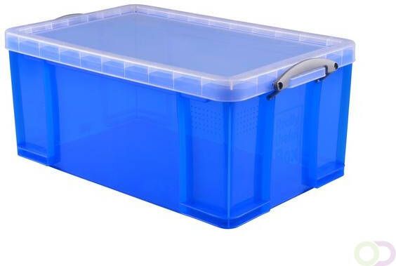 Really Useful Opbergbox 64 liter 710x440x310 mm transparant blauw