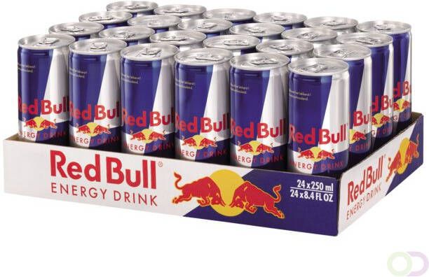 Red Bull energiedrank regular blik van 25 cl pak van 24 stuk