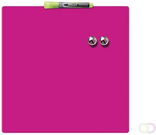 Rexel Whiteboard 36x36cm roze magnetisch