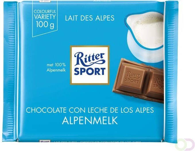 Ritter Sport Chocolade alpenmelk 100gr