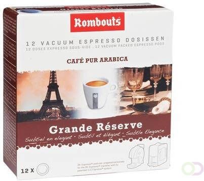 Rombouts koffiepads voor espresso Grande RÃ©serve pak van 12 stuks