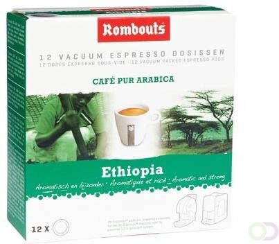 Rombouts koffiepads voor espresso Mokka Sidamo d'Ethiopie pak van 12 stuks
