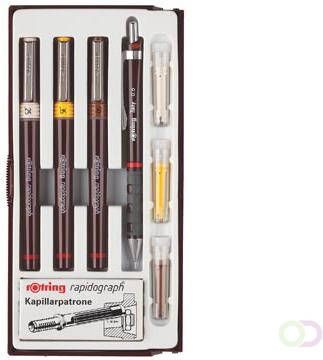 Rotring Rapidograph College tekenset van 3 stuks