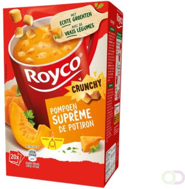 Royco Minute Soup pompoensuprême met croutons pak van 20 zakjes