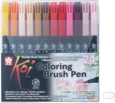 Sakura Koi brushpen Coloring Brush Pen etui van 24 stuks in geassorteerde kleuren