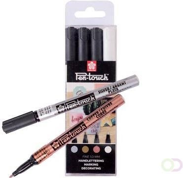 Sakura paint marker Pen Touch set van 4 stuks in geassorteerde kleuren