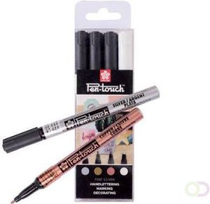 Sakura paint marker Pen-Touch set van 4 stuks in geassorteerde kleuren