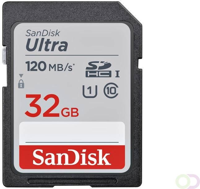 Sandisk Geheugenkaart SDHC Ultra 32GB(Class 10 UHS I 120MB s )
