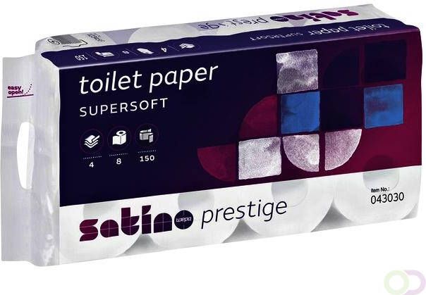 Satino by WEPA Toiletpapier Satino Prestige 4-laags 150vel 8rollen wit