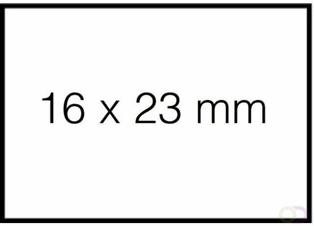 Sato Prijsetiket 16x23mm Duo 20 afneembaar wit