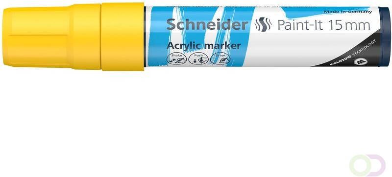 Schneider Acryl Marker Paint it 330 15mm geel