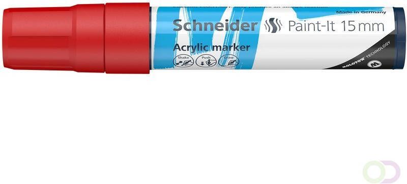Schneider Acryl Marker Paint it 330 15mm rood