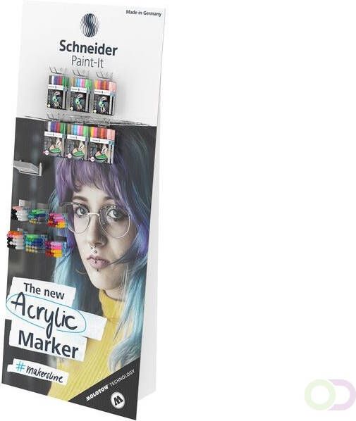 Schneider Acryl Marker Paint-it pakket 125-delig incl. flyers en posters