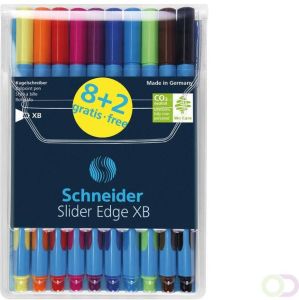 Schneider Balpen Slider Edge XB etui Ã  8+2 kleuren gratis