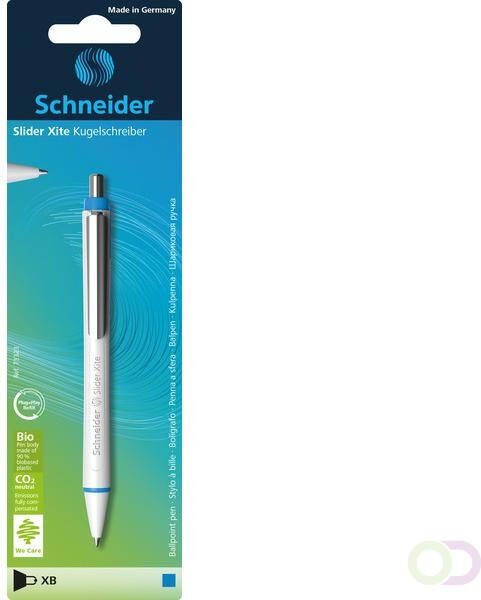 Schneider balpen Slider Xite XB 1 4mm wit-blauw