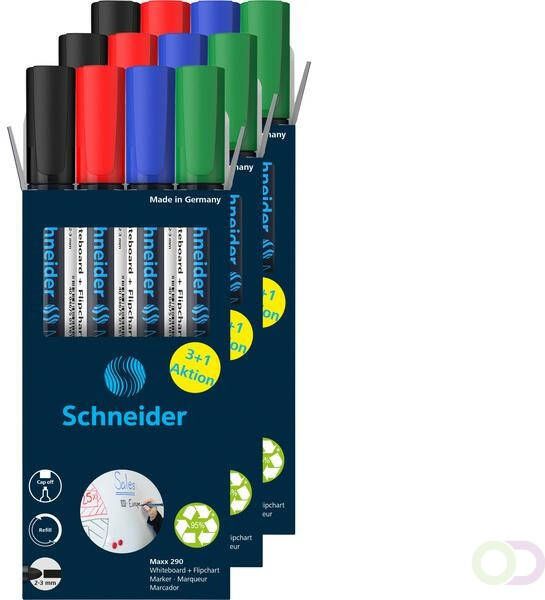 Schneider Boardmarker Maxx 290 assorti 3x doos 3+1 gratis