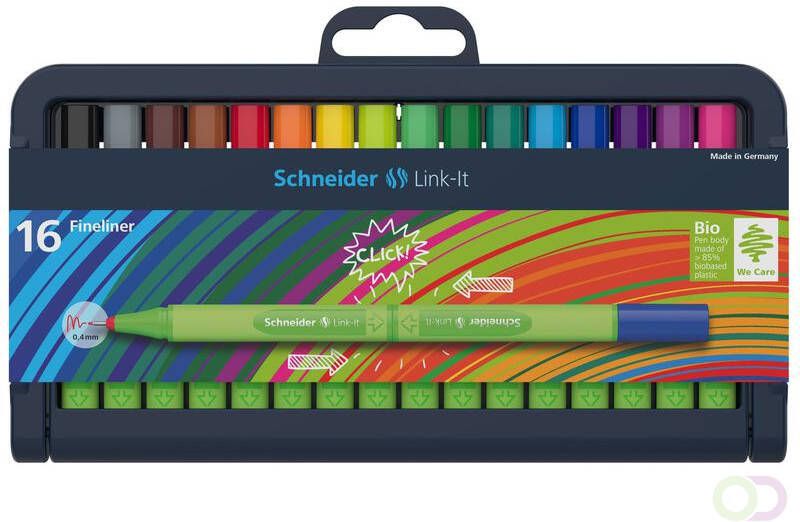 Schneider fineliner Link-It 0 4mm assorti 16 stuks