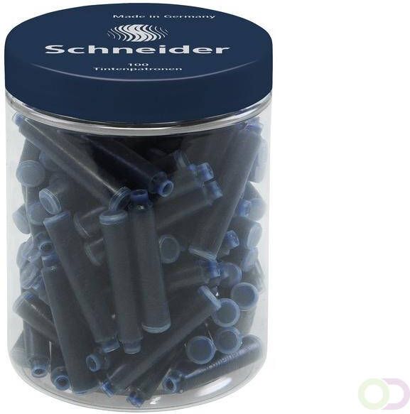Schneider inktpatronen container Ã  100 stuks donkerblauw