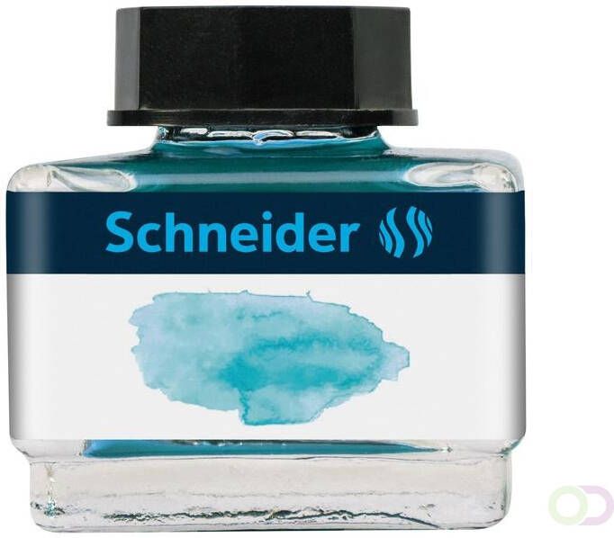 Schneider Inktpotje 15ml pastel Bermuda blauw voor vulpen en rollerball