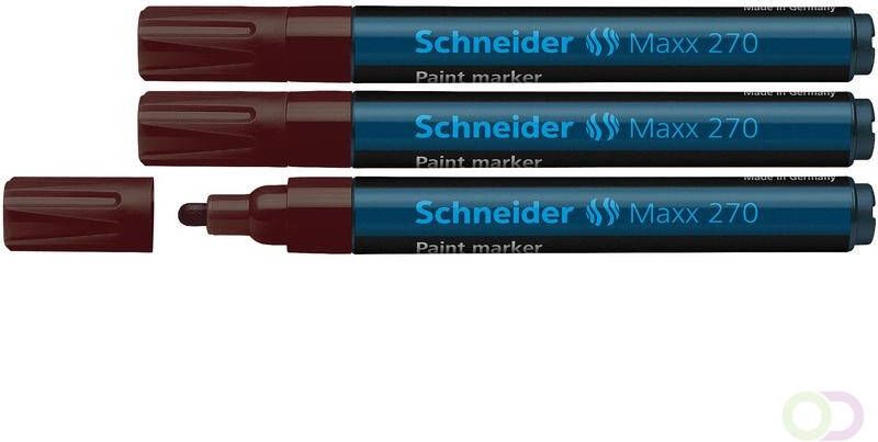 Schneider lakmarker Maxx 270 1 3 mm bruin. Set Ã¡ 3x