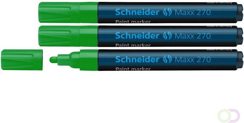 Schneider lakmarker Maxx 270 1-3 mm groen. Set Ã¡ 3x