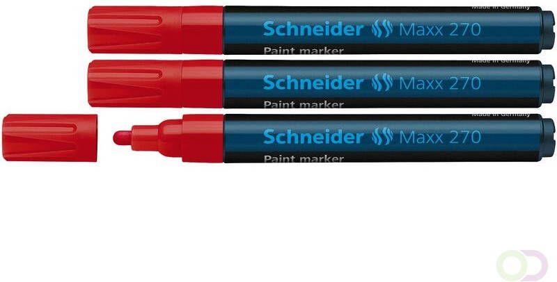 Schneider lakmarker Maxx 270 1-3 mm rood. Set Ã¡ 3x